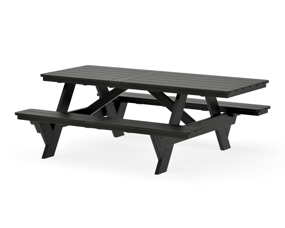 POLYWOOD Rockford 85” ADA Picnic Table in Black
