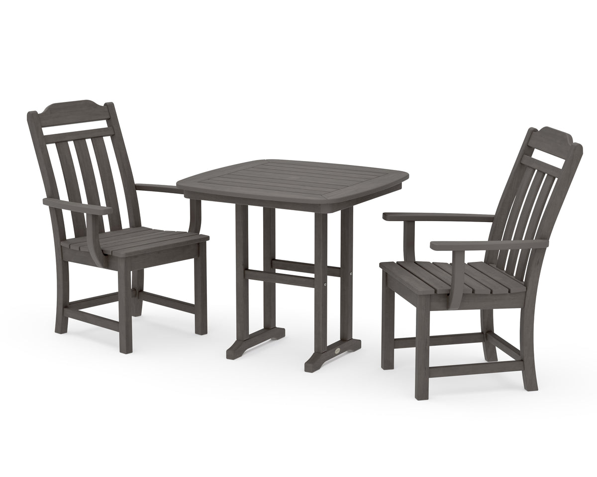 POLYWOOD Cottage 3-Piece Dining Set in Driftwood