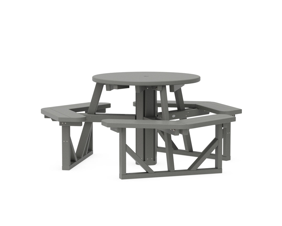 POLYWOOD Park 36" Round Picnic Table angle view