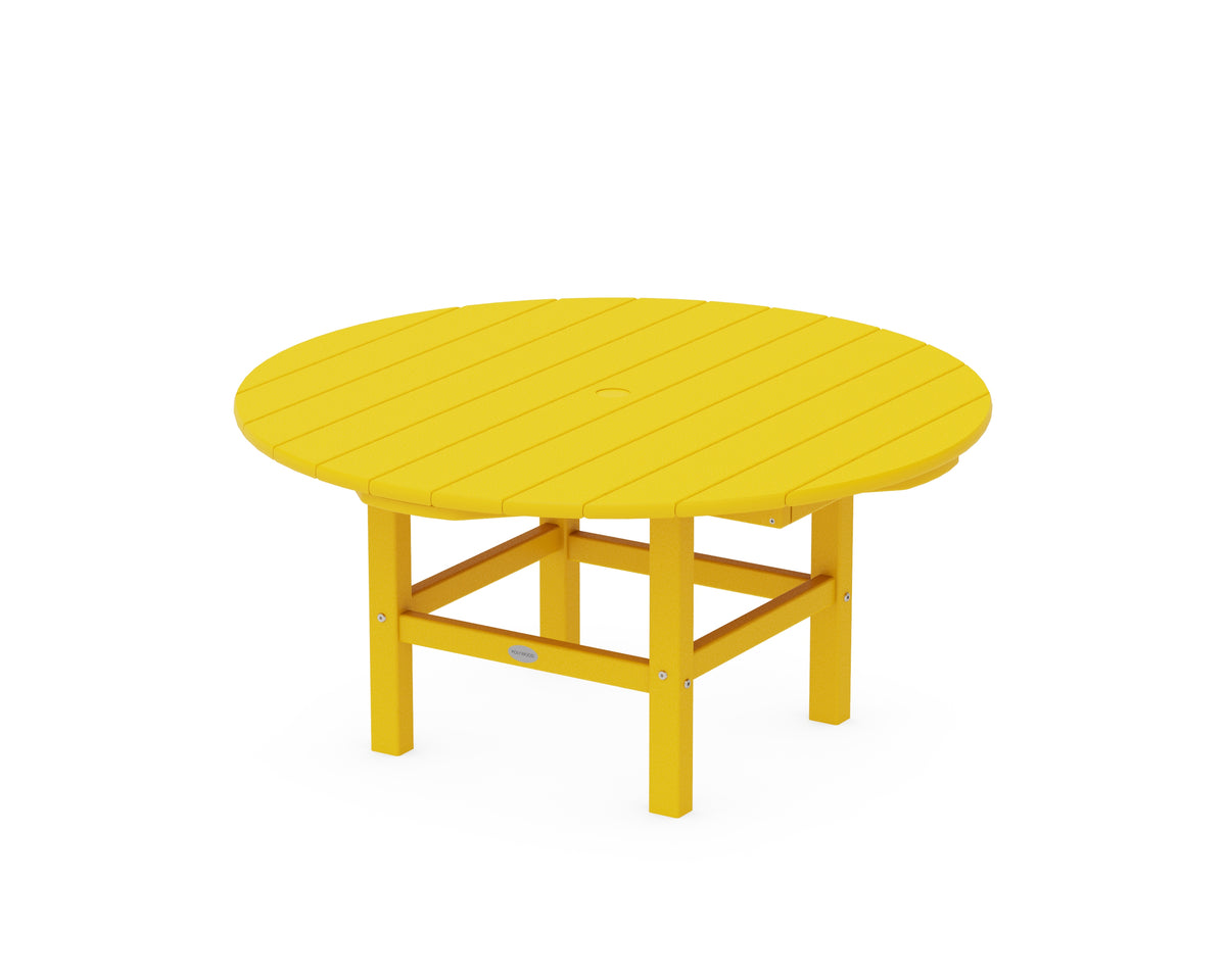 POLYWOOD Round 37" Conversation Table in Lemon
