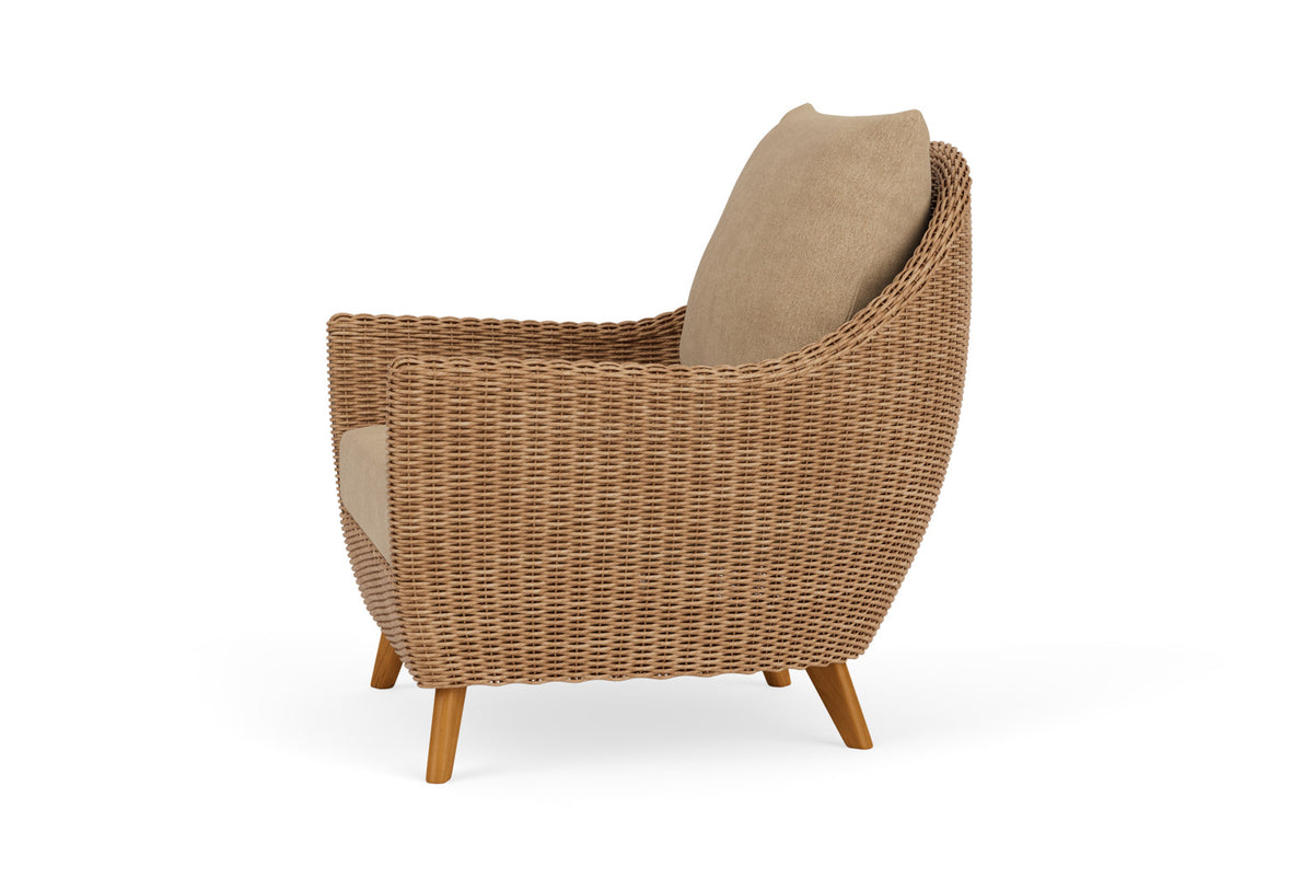 Lloyd Flanders Tobago Lounge Chair with Hayden Sand fabric, view 9