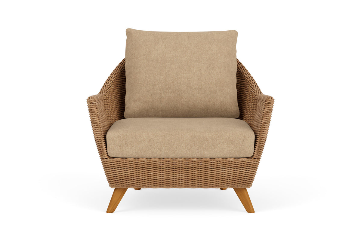 Lloyd Flanders Tobago Lounge Chair with Hayden Sand fabric