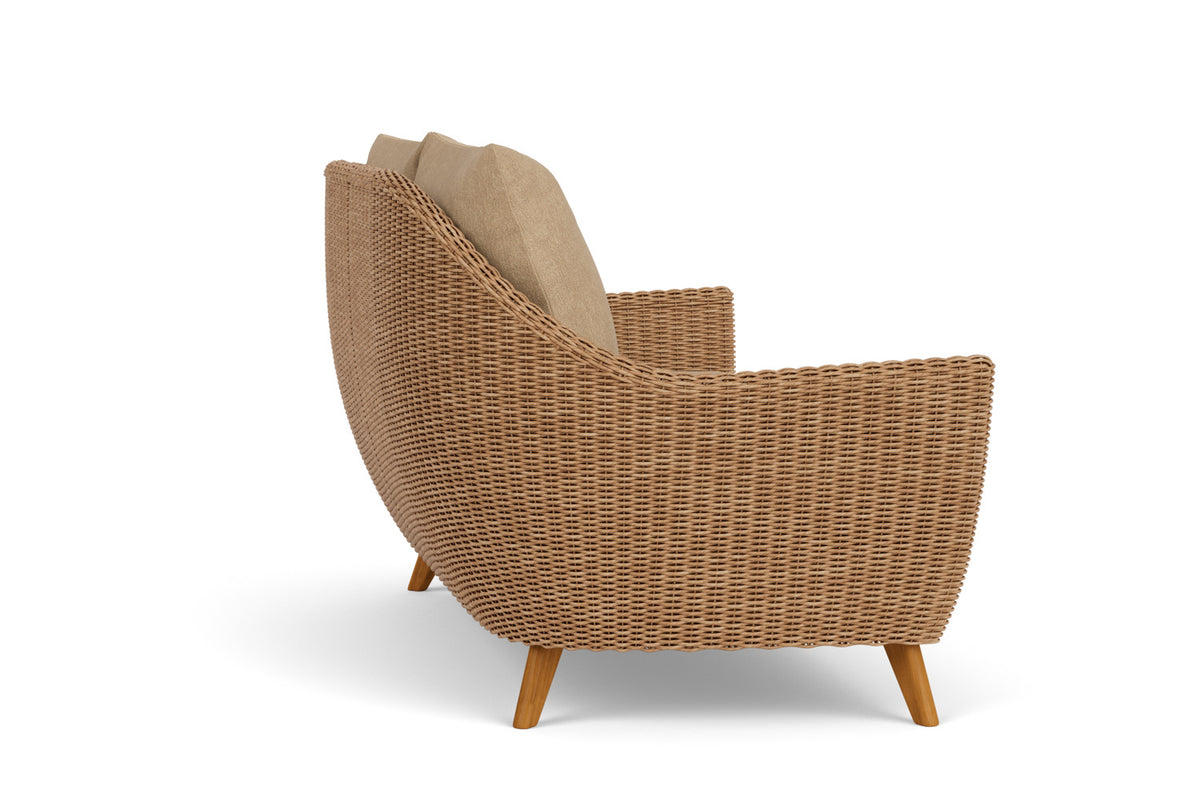 Lloyd Flanders Tobago Loveseat with Hayden Sand fabric, view 5