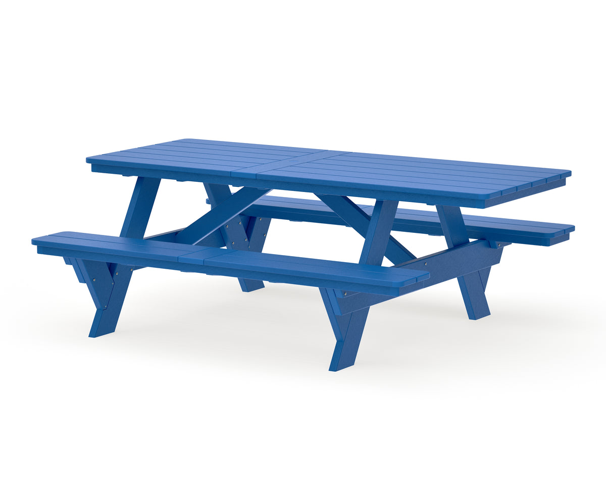 POLYWOOD Rockford 85” ADA Picnic Table in Pacific Blue