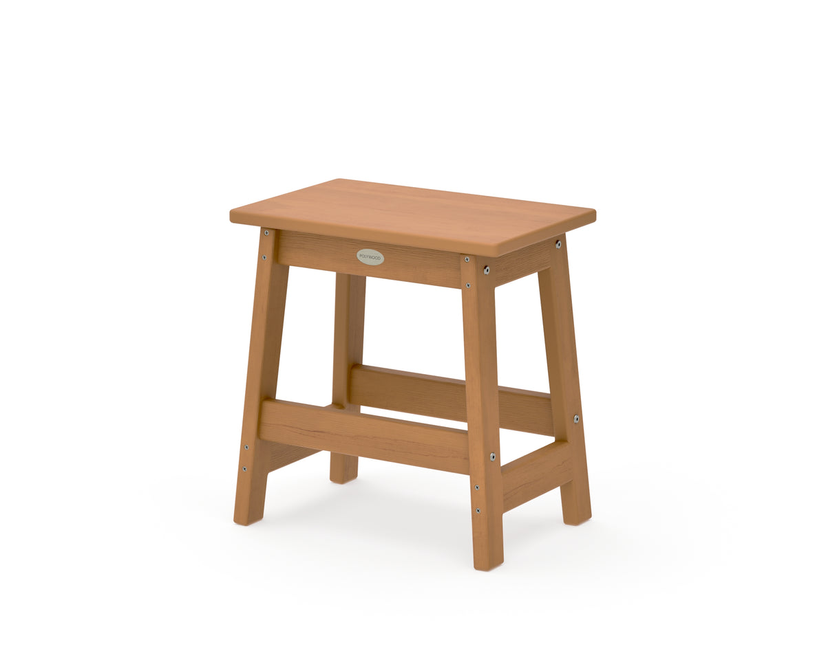 POLYWOOD Modern Studio Stool in Natural