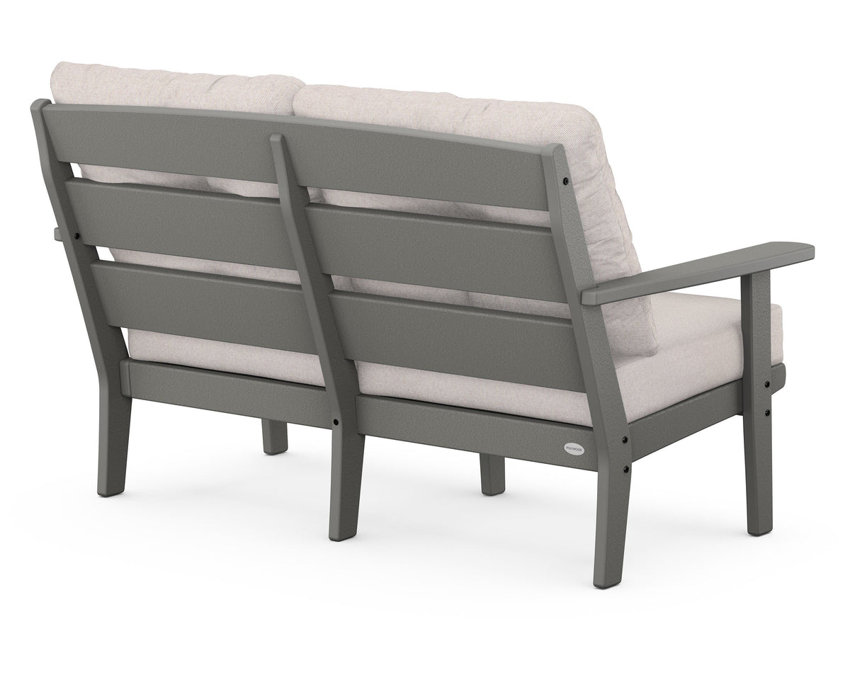 POLYWOOD Lakeside Deep Seating Loveseat in Slate Grey