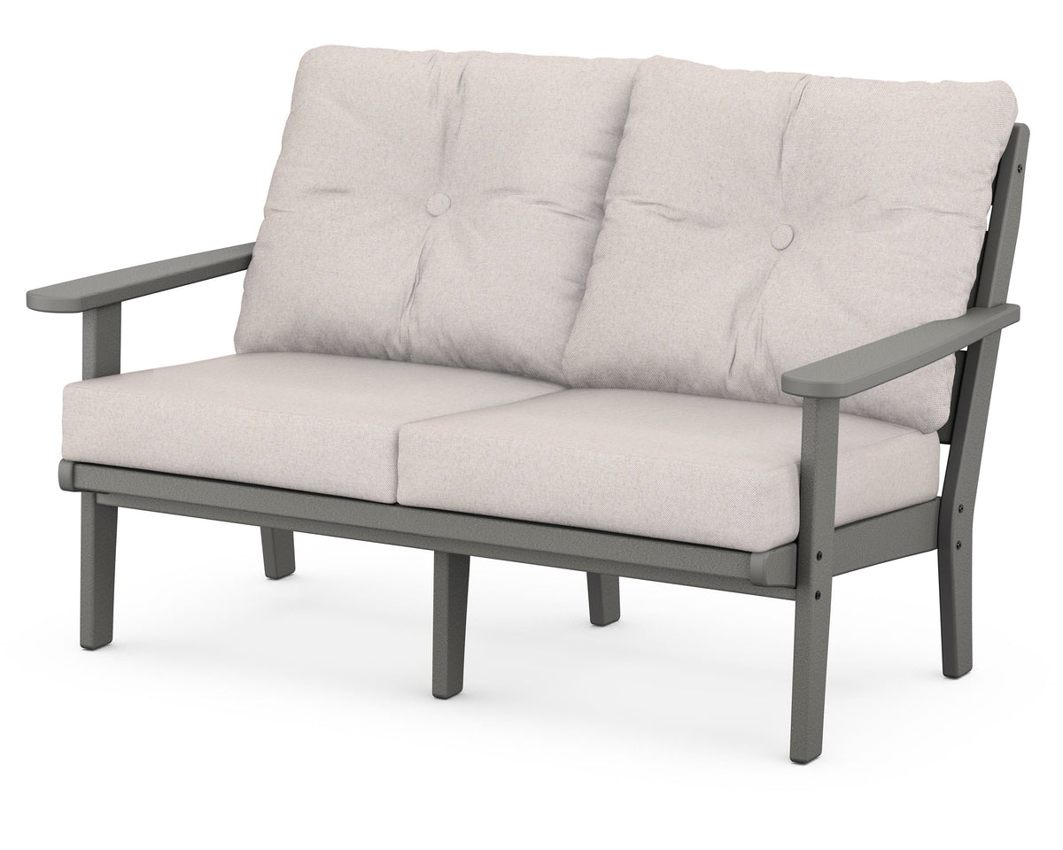 POLYWOOD Lakeside Deep Seating Loveseat in Slate Grey