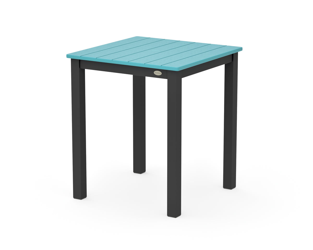 POLYWOOD Main Street 26 x 26 Dining Table in Black / Aruba