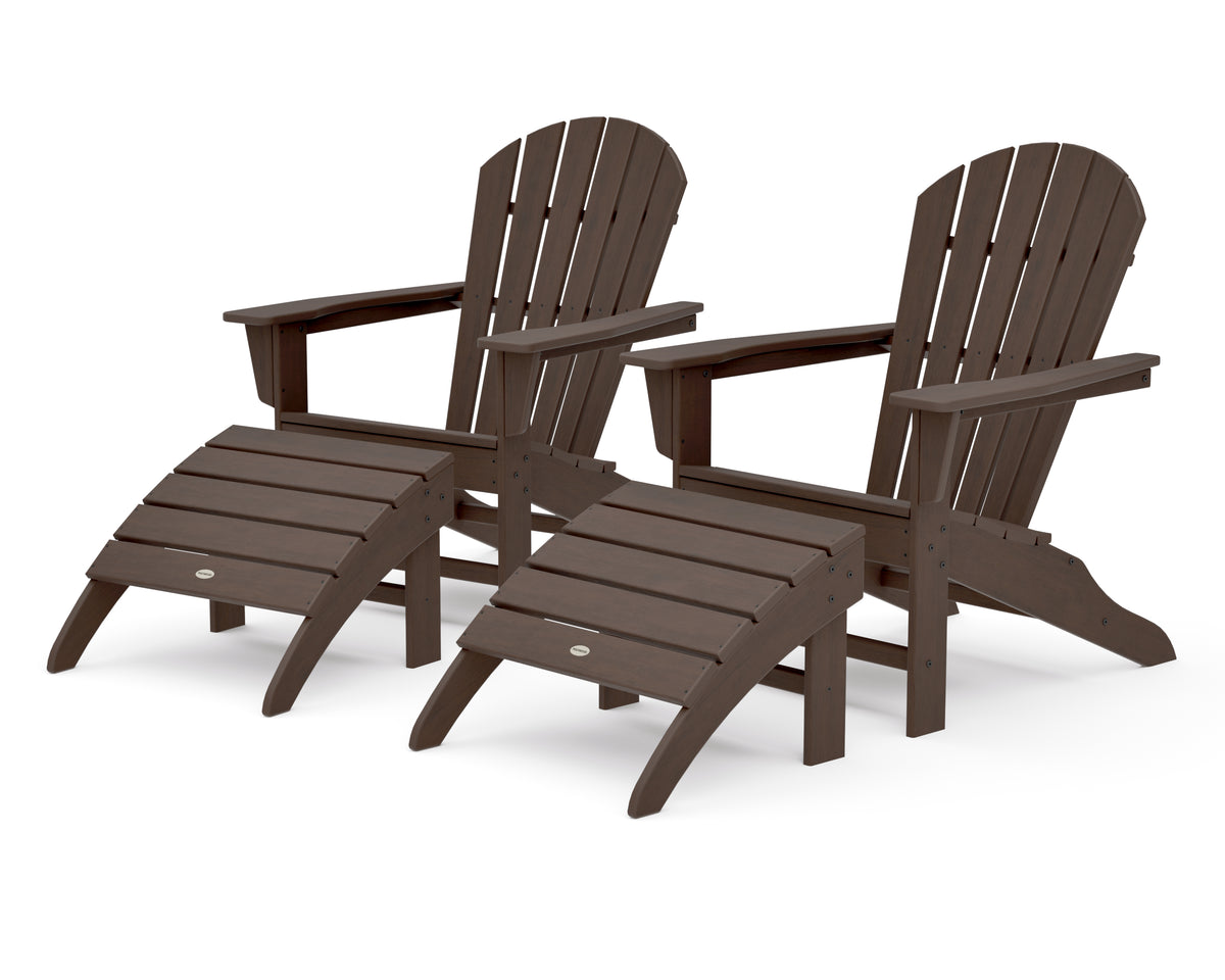 POLYWOOD South Beach 4-Piece Adirondack Set in Kona