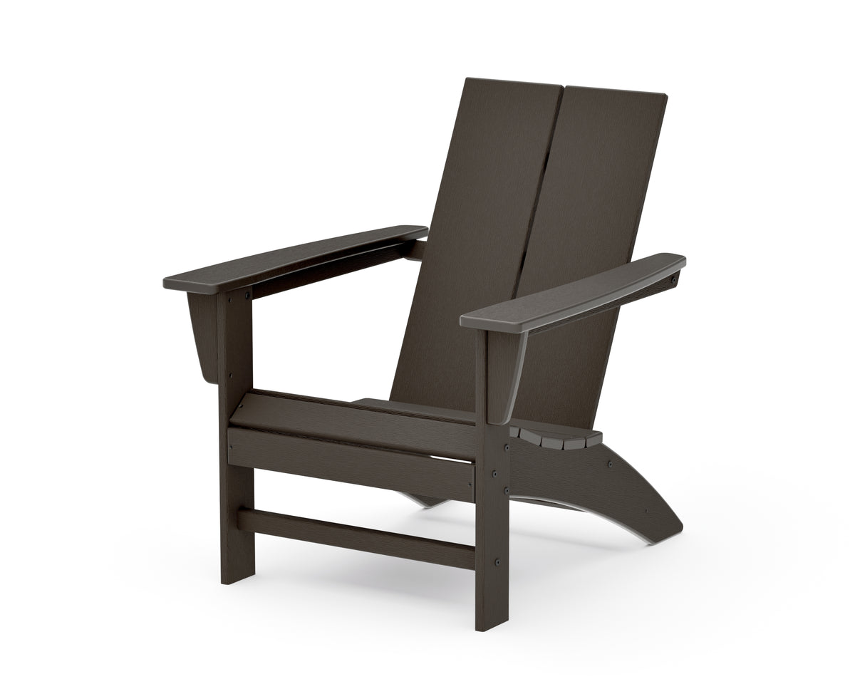 POLYWOOD Cottage Modern Adirondack Chair in Vintage Coffee