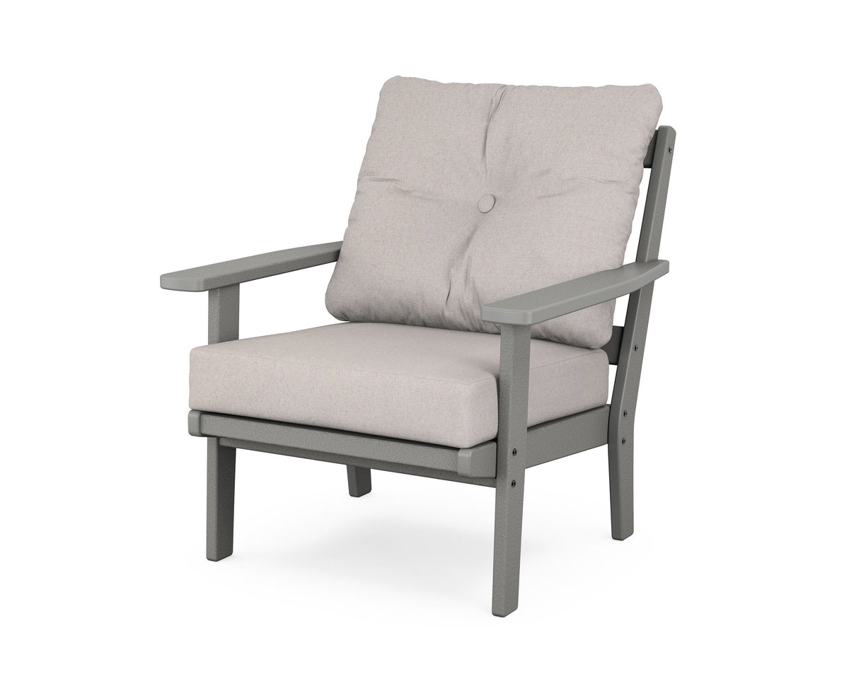 POLYWOOD Prairie Deep Seating Chair in Slate Grey / Ash Charcoal