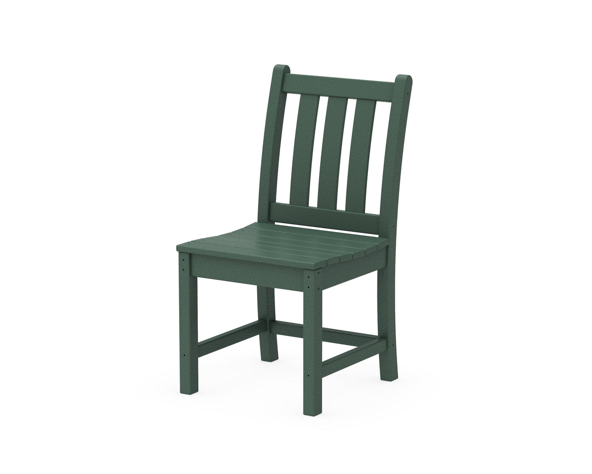 POLYWOOD Traditional Garden Dining Side Chair in Green