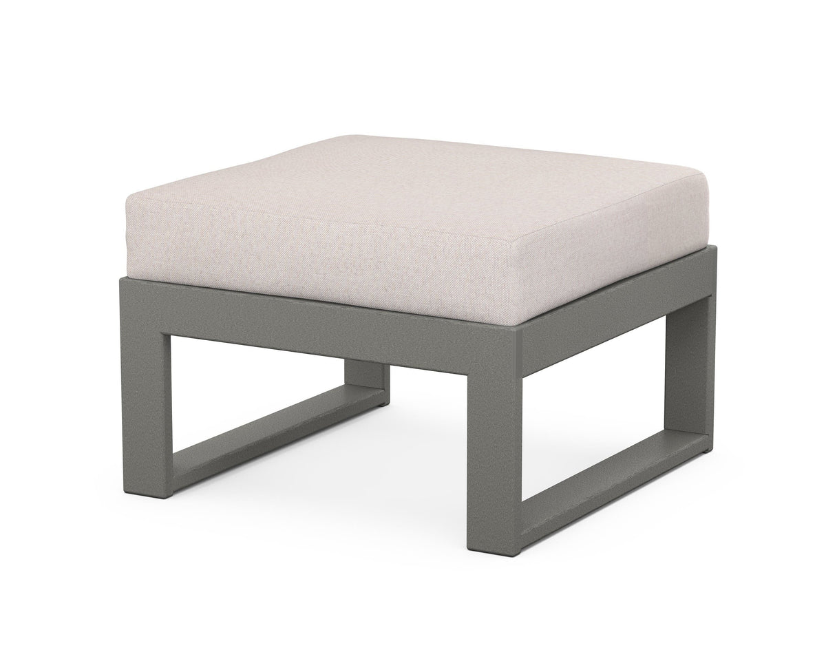 POLYWOOD Modular Ottoman - Modern in Slate Grey