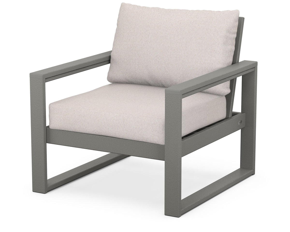 POLYWOOD EDGE Club Chair in Slate Grey