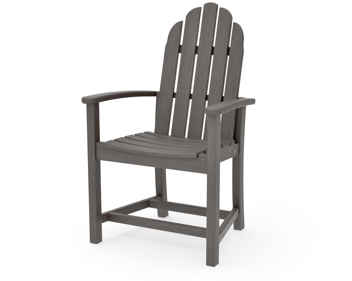 POLYWOOD Classic Adirondack Dining Chair in Driftwood