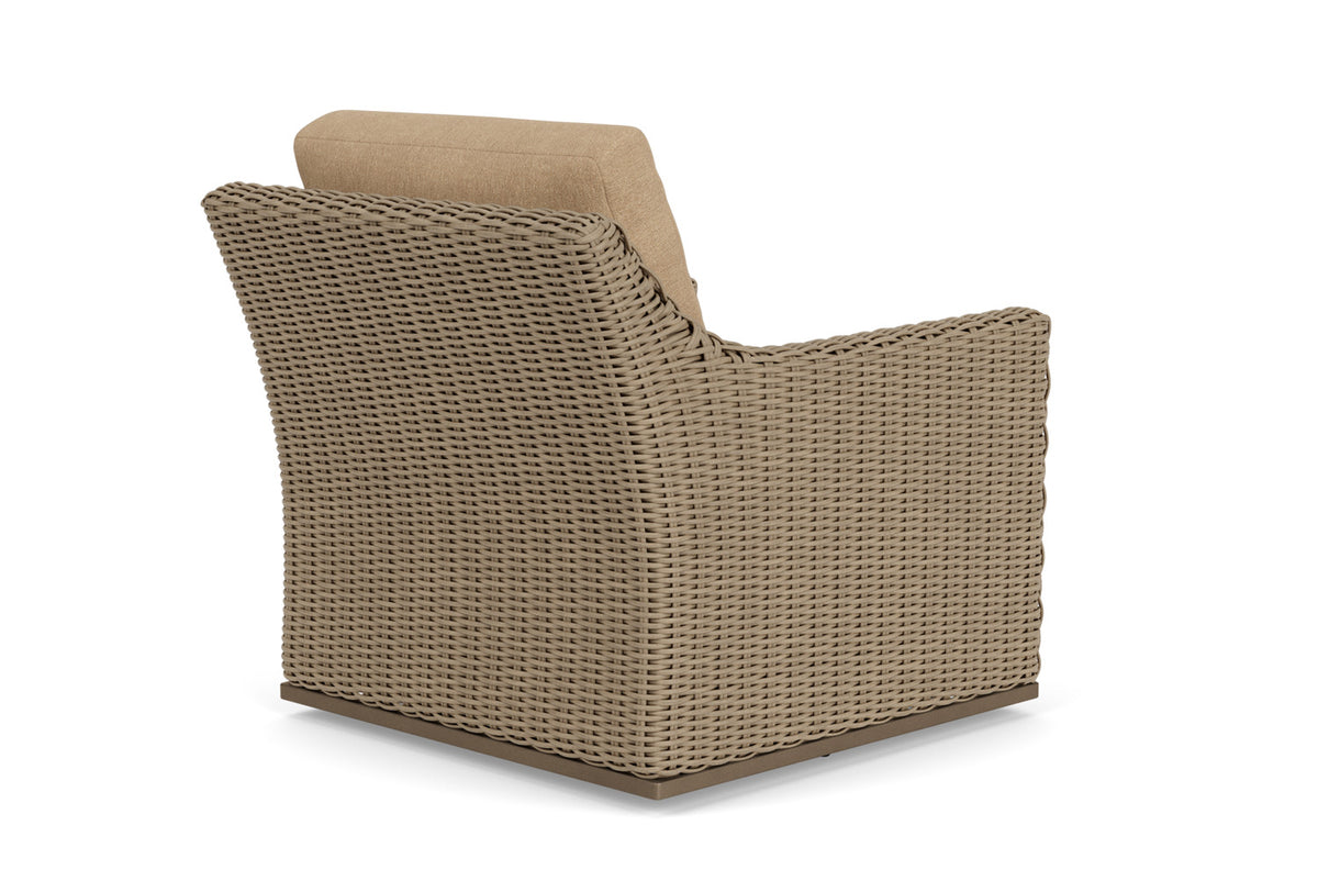 Lloyd Flanders Milan Swivel Glider Lounge Chair with Hayden Sand fabric, view 6
