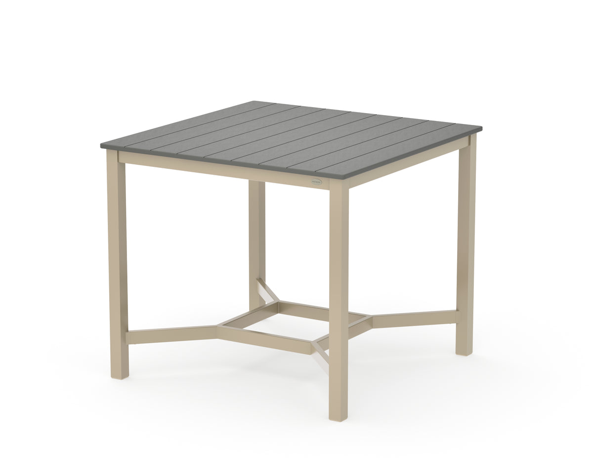 POLYWOOD Main Street 42 x 42 Counter Table in Sand / Slate Grey