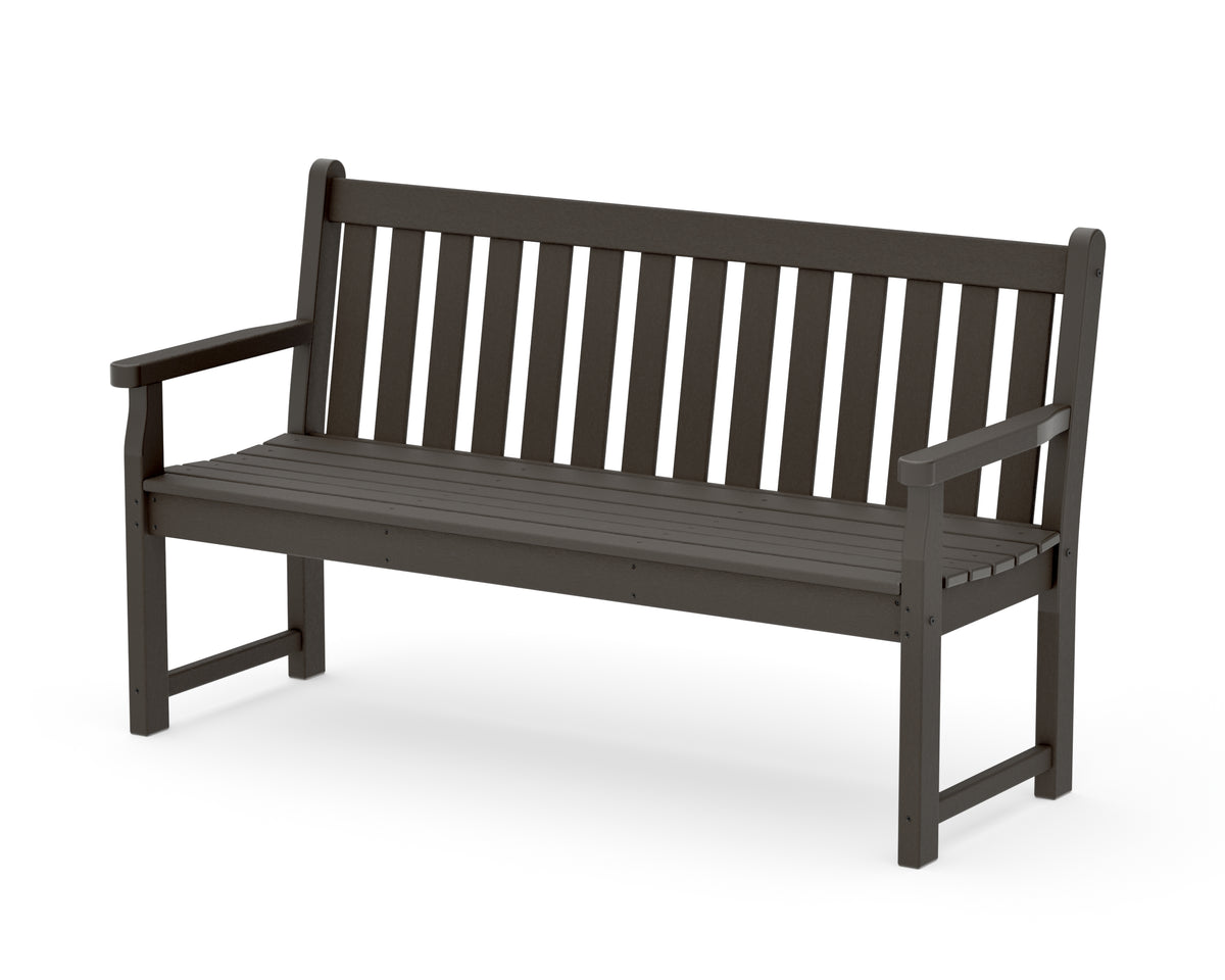 POLYWOOD Traditional Garden 60" Bench in Vintage Coffee