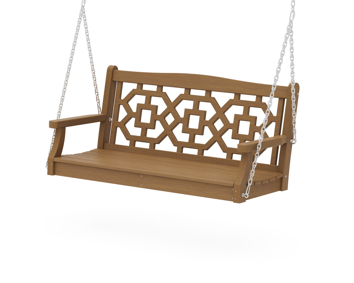 POLYWOOD Chinoiserie 48" Swing in Natural