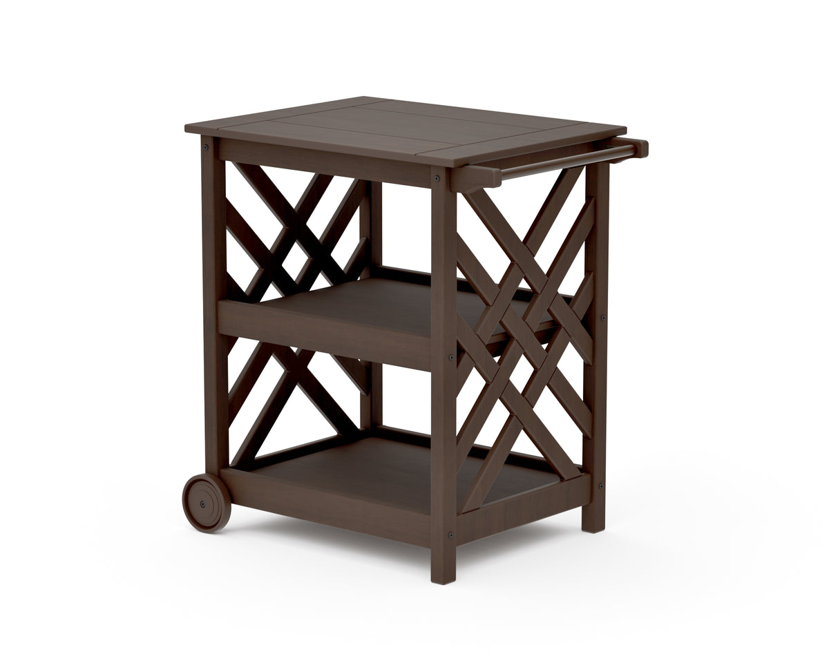 POLYWOOD Wovendale Bar Cart in Kona