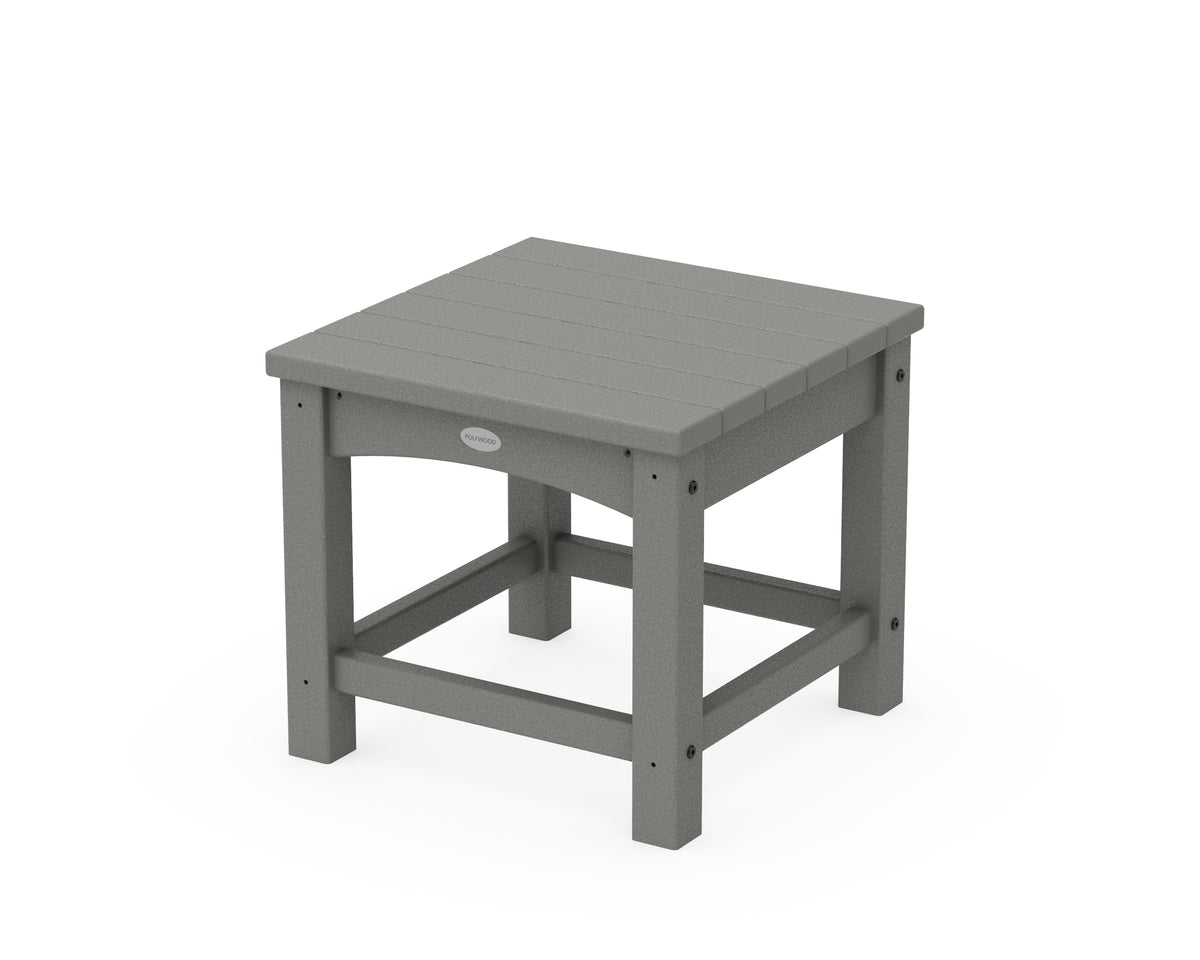 POLYWOOD Club 18" End Table in Slate Grey