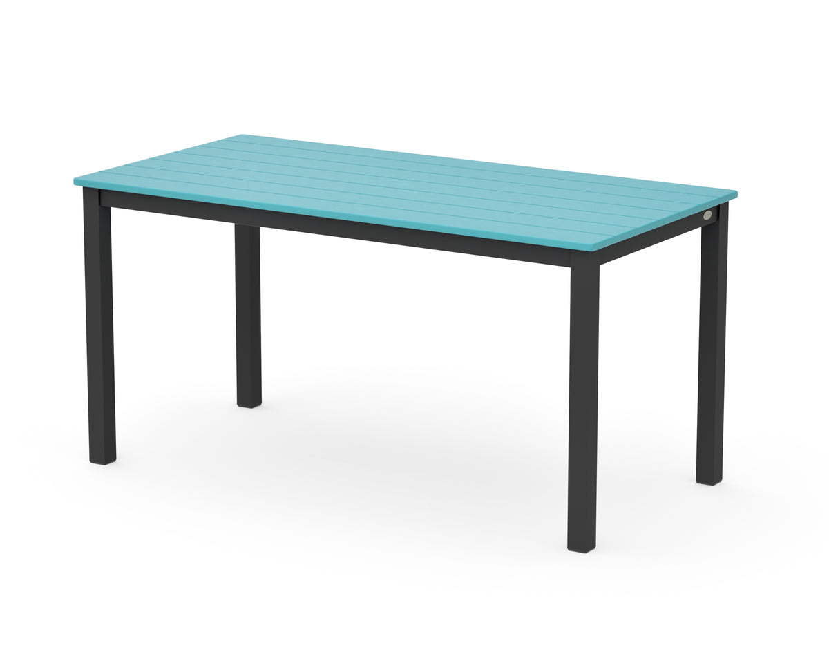POLYWOOD Main Street 30 x 60 Dining Table in Black / Aruba
