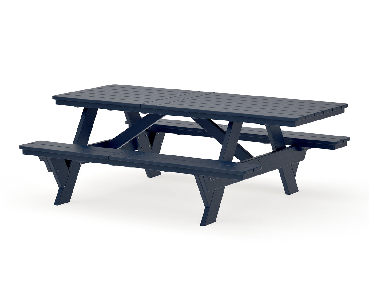 POLYWOOD Rockford 85” ADA Picnic Table in Navy