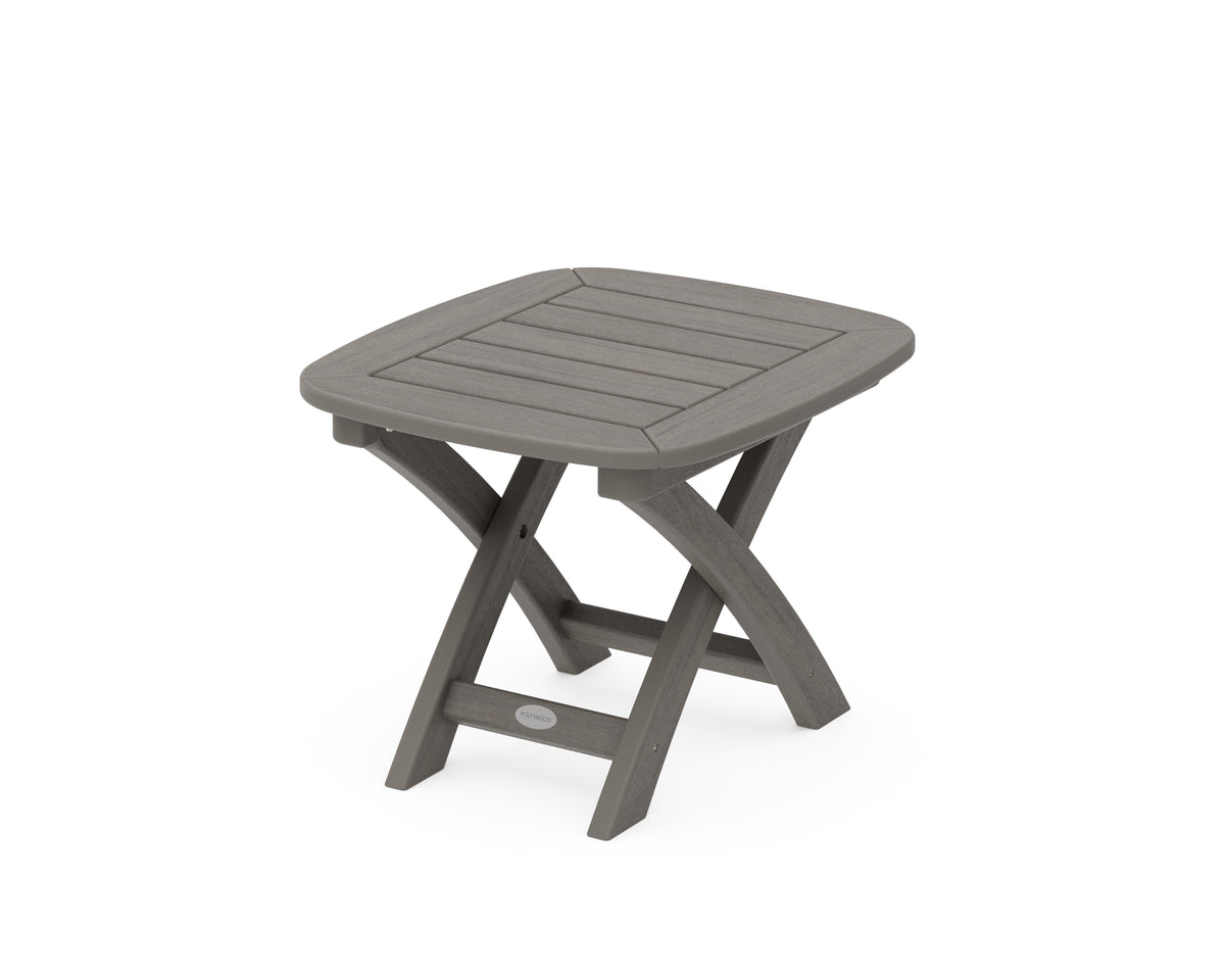 POLYWOOD Nautical 21" x 18" Side Table in Driftwood