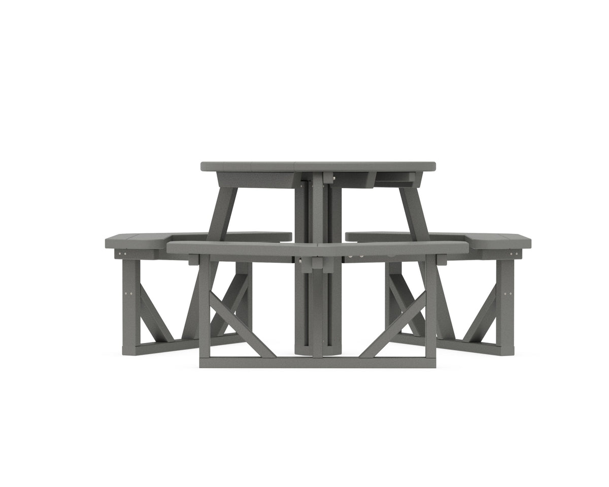 POLYWOOD Park 36" Round Picnic Table angle view