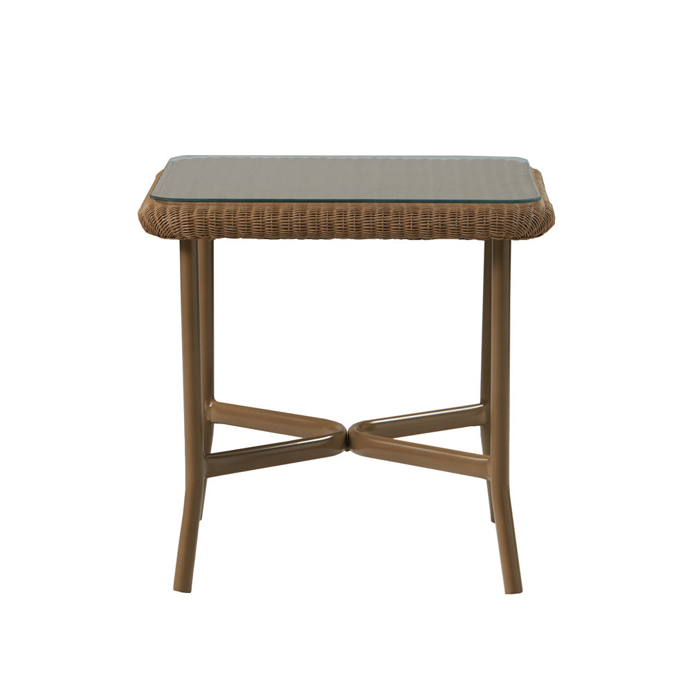 Lloyd Flanders Lloyd Loom 22" Square End Table – 1x1 Weave, lifestyle photo 3