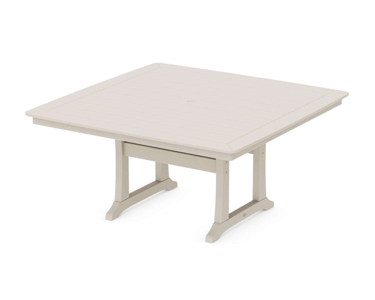 POLYWOOD Nautical Trestle 59" Dining Table in Sand