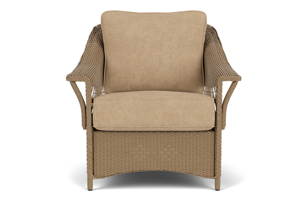 Lloyd Flanders Nantucket Lounge Chair in Fawn with Hayden Sand fabric