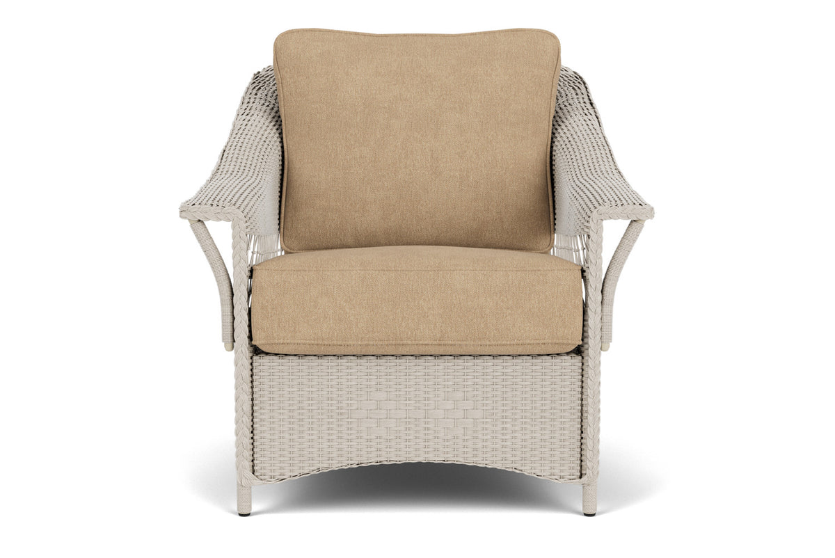 Lloyd Flanders Nantucket Lounge Chair in Linen with Hayden Sand fabric