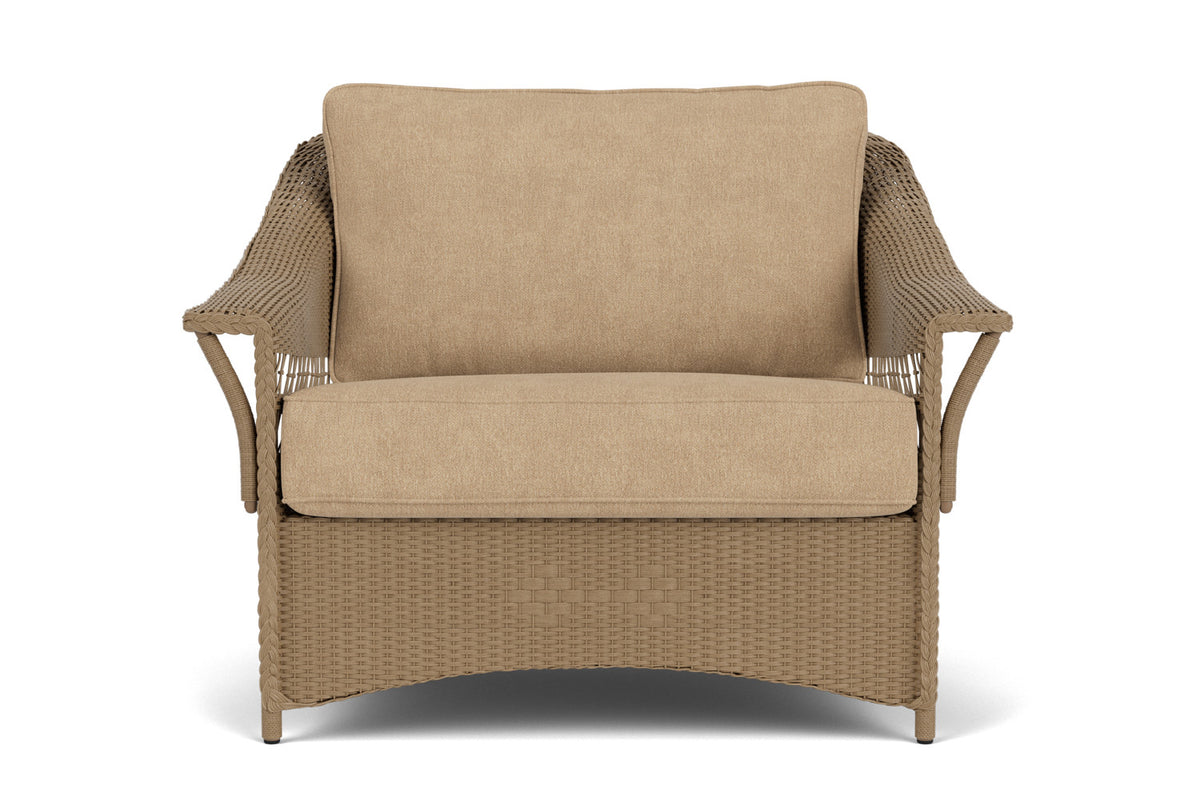 Lloyd Flanders Nantucket Chair and a Half in Fawn with Hayden Sand fabric
