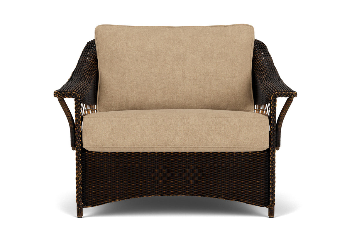 Lloyd Flanders Nantucket Chair and a Half in Mink with Hayden Sand fabric