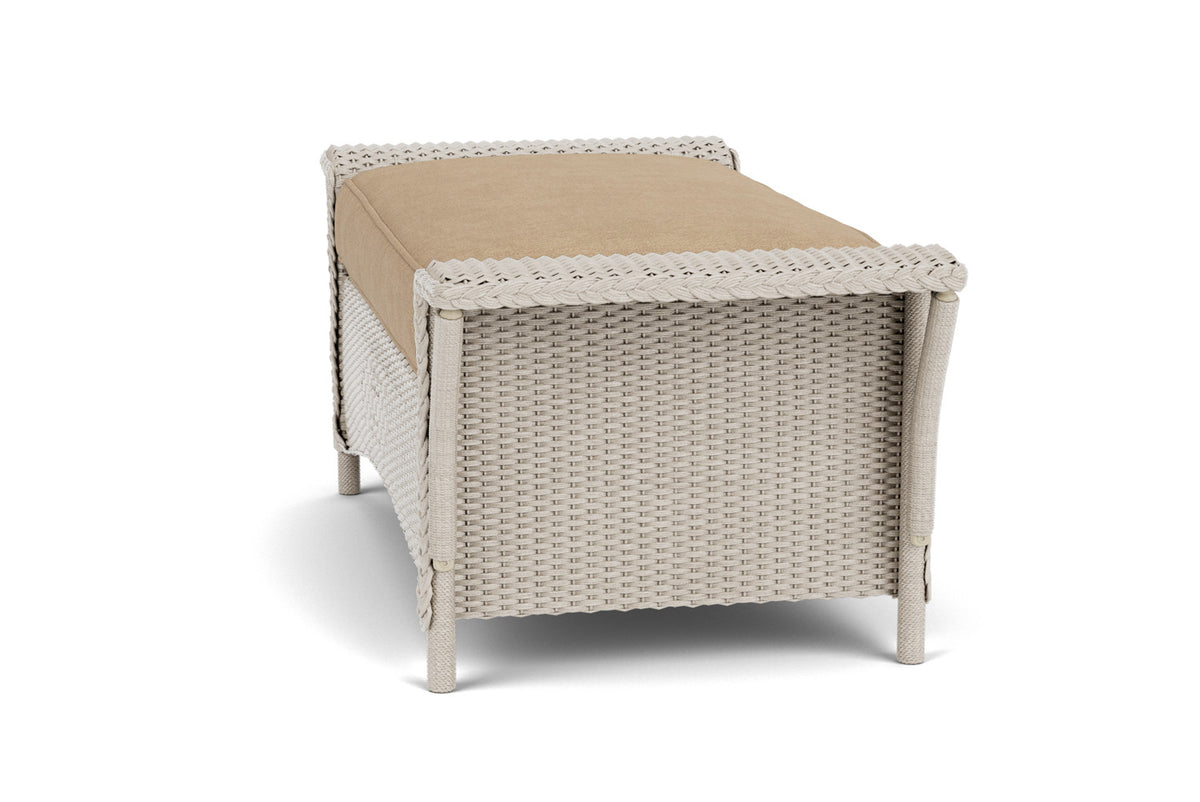 Lloyd Flanders Nantucket Large Ottoman in Linen with Hayden Sand fabric, view 5