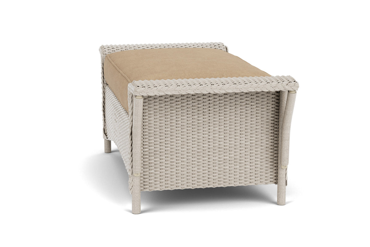 Lloyd Flanders Nantucket Large Ottoman in Linen with Hayden Sand fabric, view 9