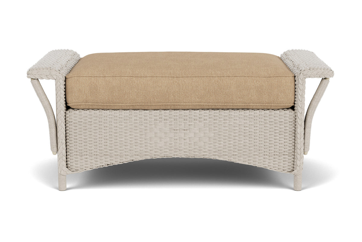 Lloyd Flanders Nantucket Large Ottoman in Linen with Hayden Sand fabric, view 7