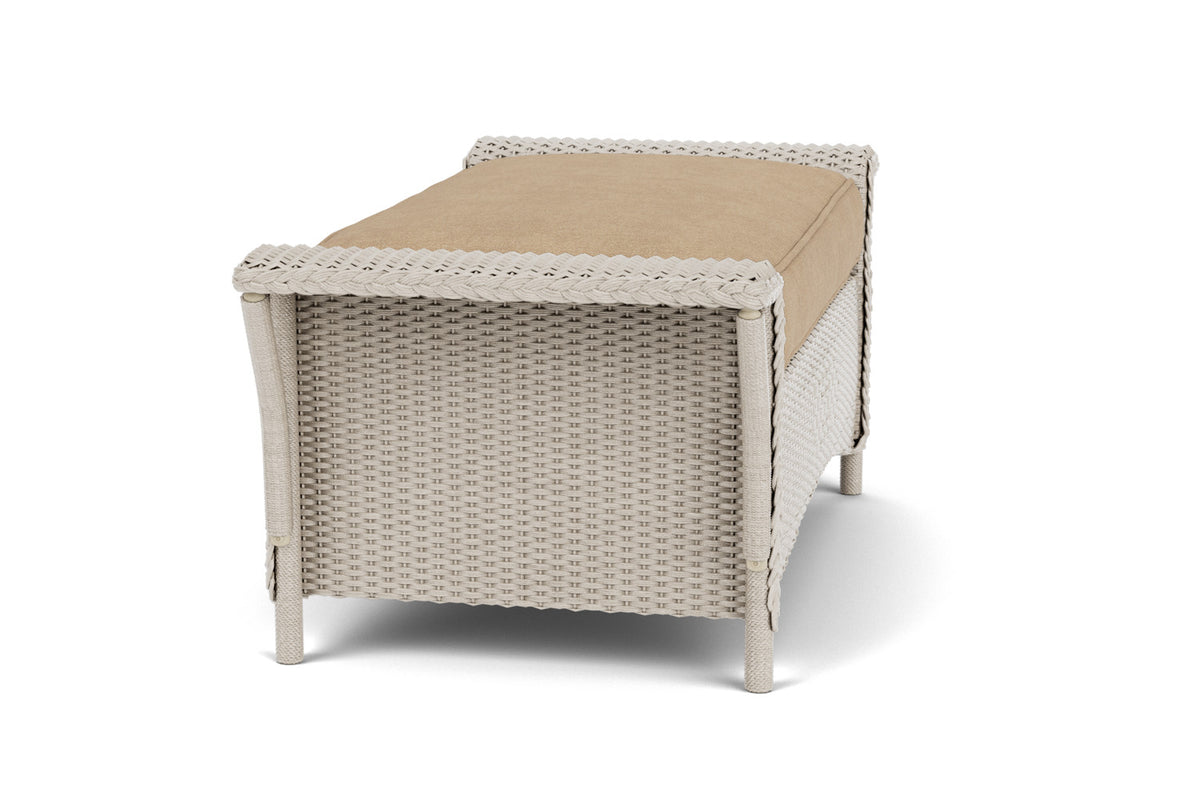 Lloyd Flanders Nantucket Large Ottoman in Linen with Hayden Sand fabric, view 4