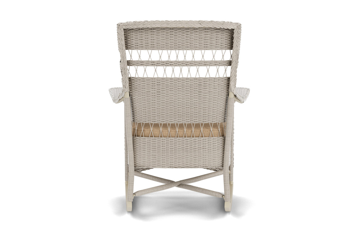 Lloyd Flanders Nantucket Porch Rocker in Linen with Hayden Sand fabric, view 7