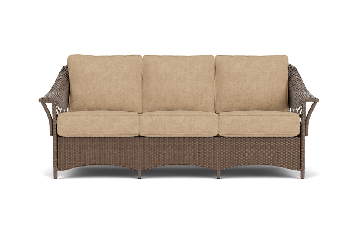 Lloyd Flanders Nantucket Sofa in Bark with Hayden Sand fabric