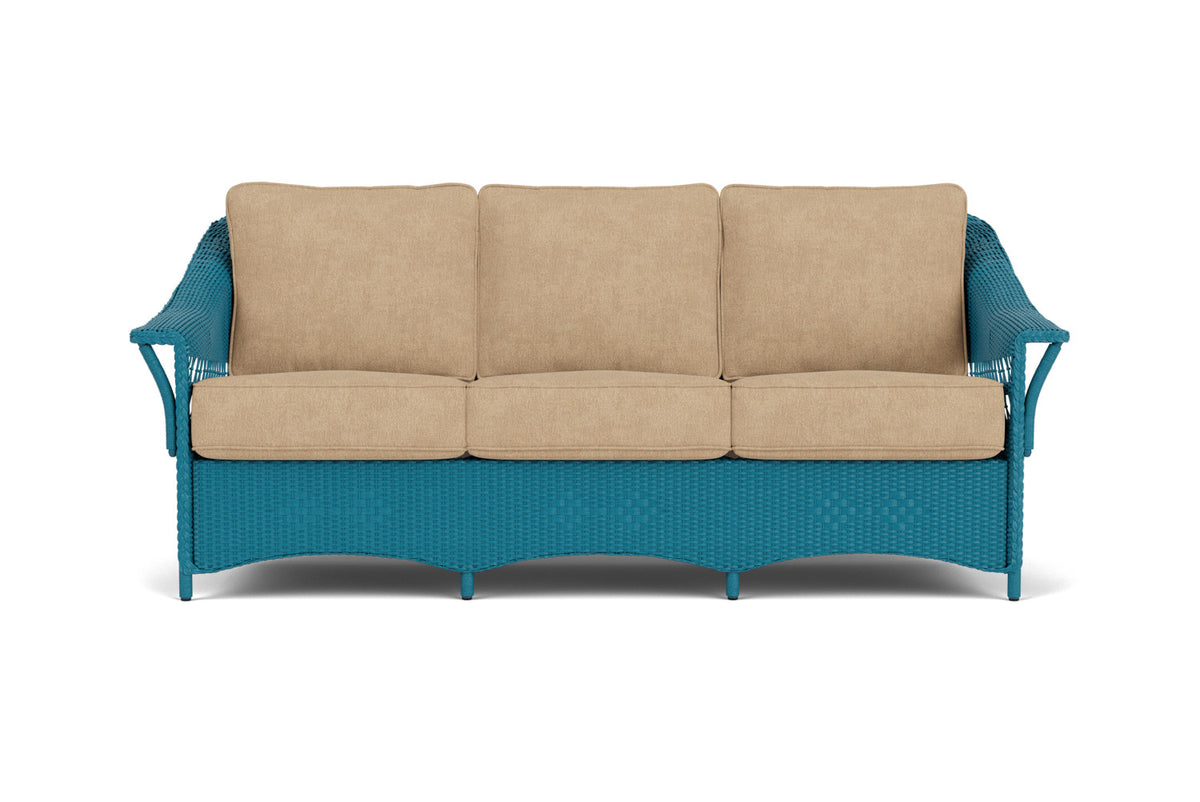 Lloyd Flanders Nantucket Living Room Set in Peacock with Hayden Sand fabric