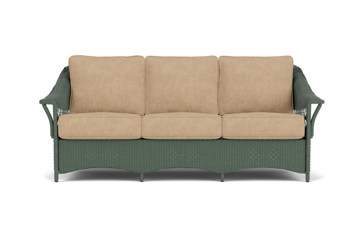Lloyd Flanders Nantucket Sofa in Spruce with Hayden Sand fabric