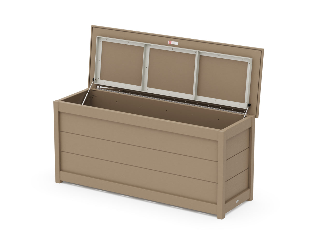 POLYWOOD 68" Storage Box Table in Vintage Sahara