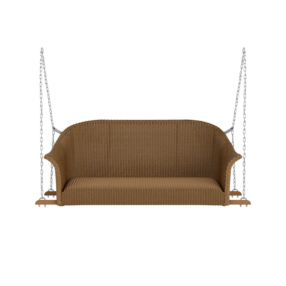 Lloyd Flanders All Seasons Settee Swing with Padded Seat, lifestyle photo 2