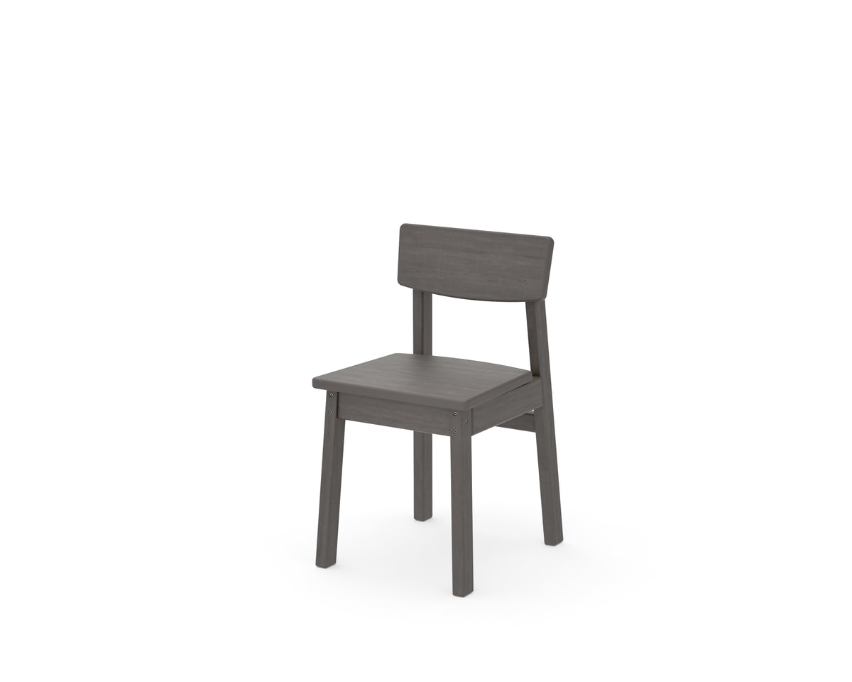 POLYWOOD Kids Modern Studio Dining Chair in Driftwood