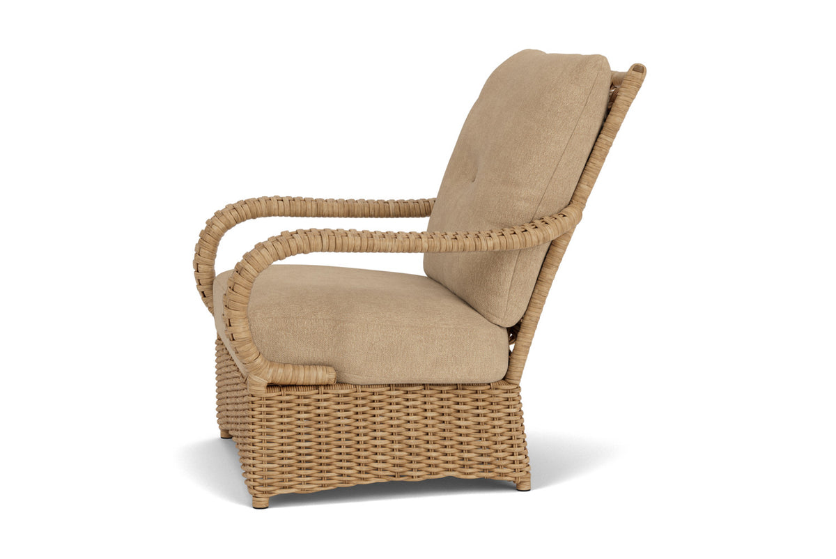 Lloyd Flanders Magnolia Lounge Chair with Hayden Sand fabric, view 9