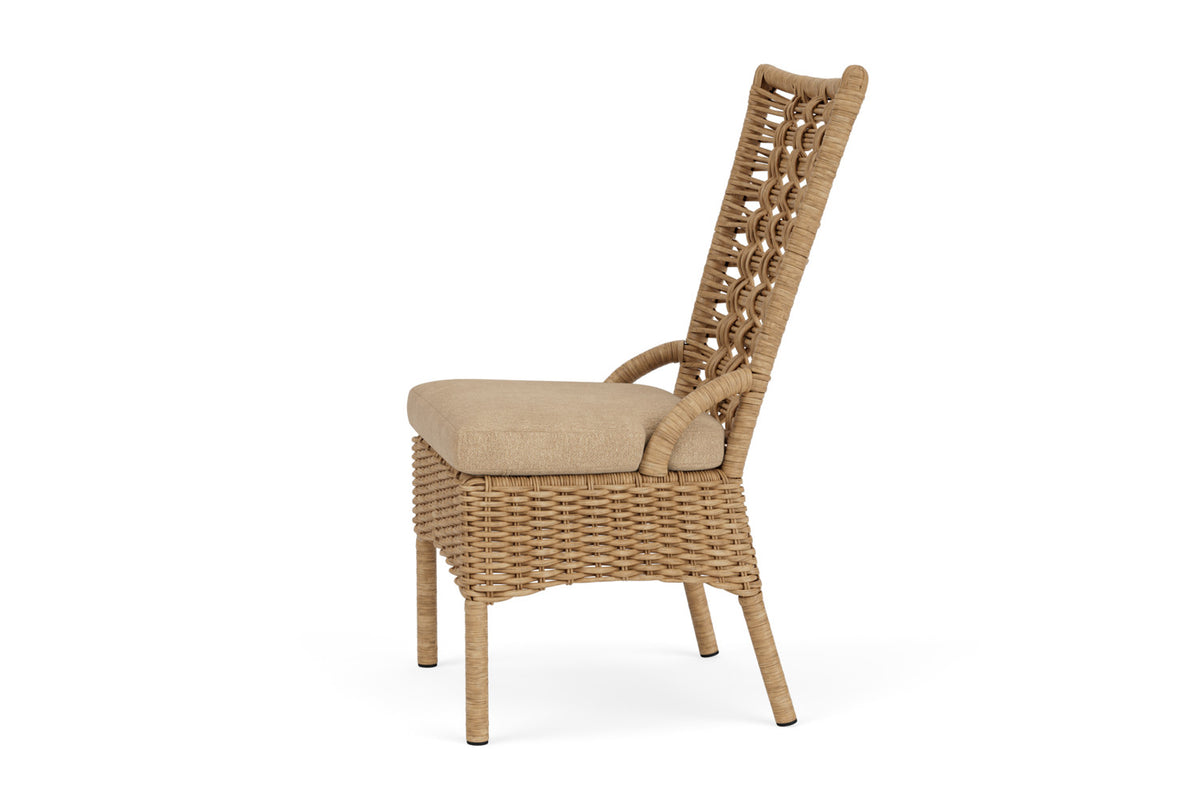 Lloyd Flanders Magnolia Armless Dining Chair with Hayden Sand fabric, view 9
