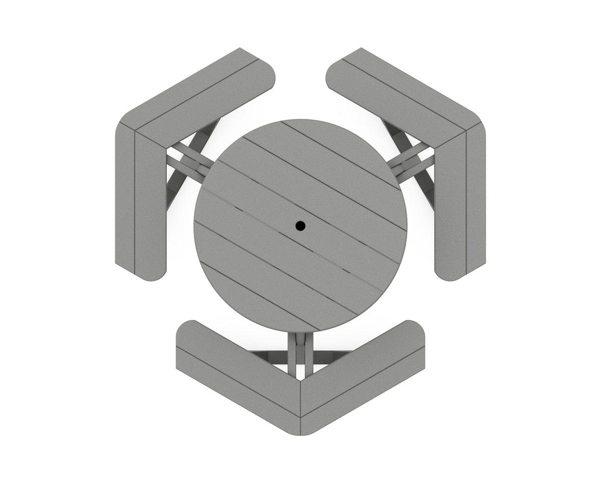 POLYWOOD Park 36" Round Picnic Table angle view