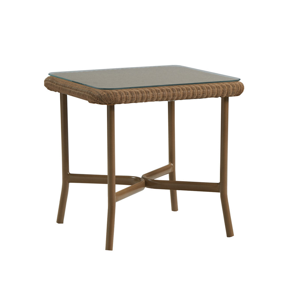 Lloyd Flanders Lloyd Loom 22" Square End Table – 1x1 Weave, lifestyle photo 2